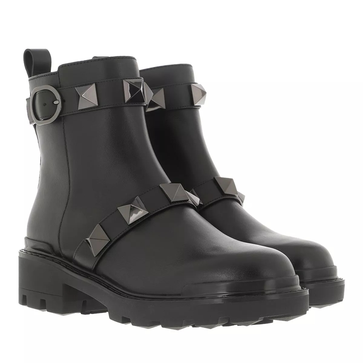 Valentino Garavani Roman Stud Boots Black Ankle Boot