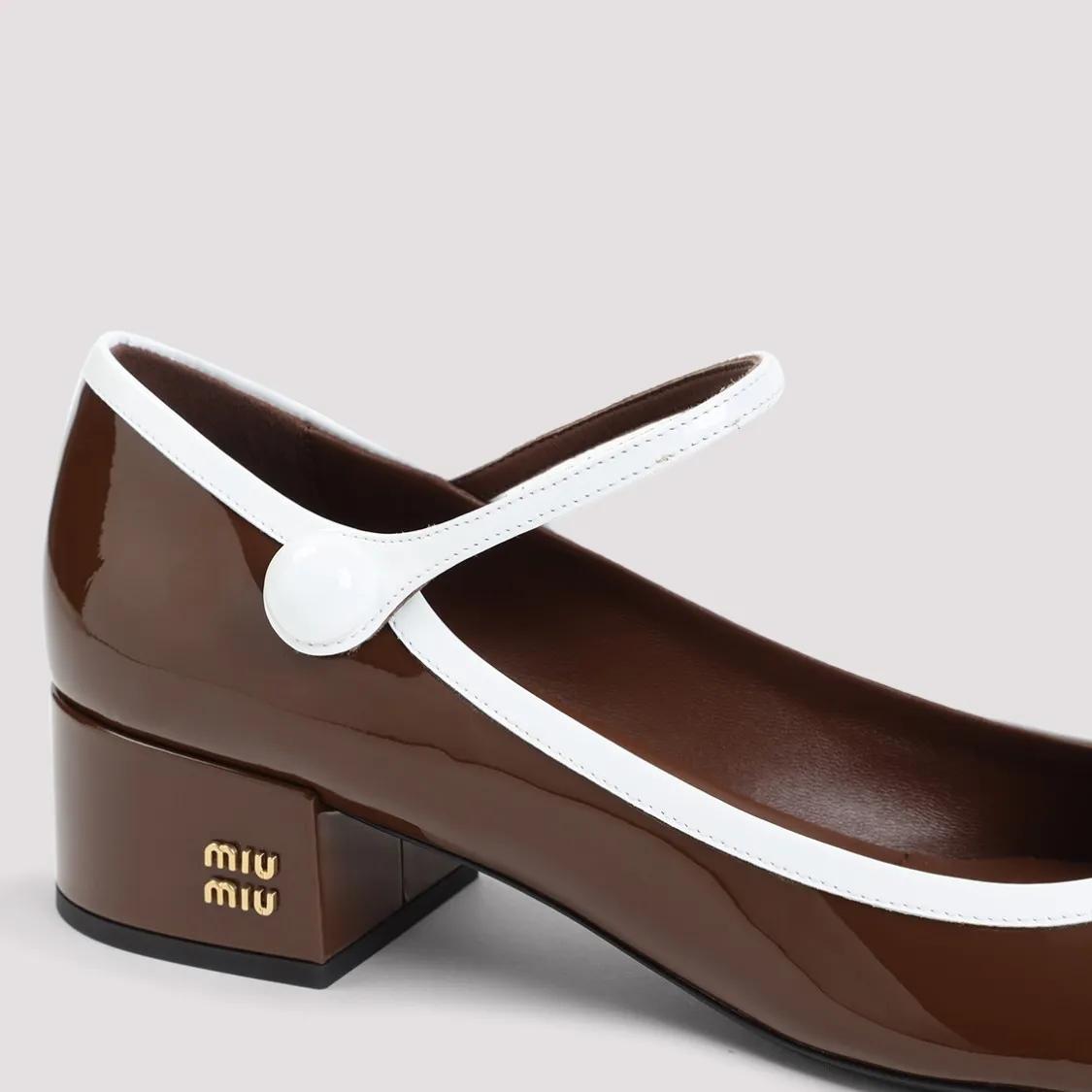 Thumbnail - Miu Miu Sandalen - Calf Leather Pumps - Gr. 39 (EU) - in Braun - für Damen