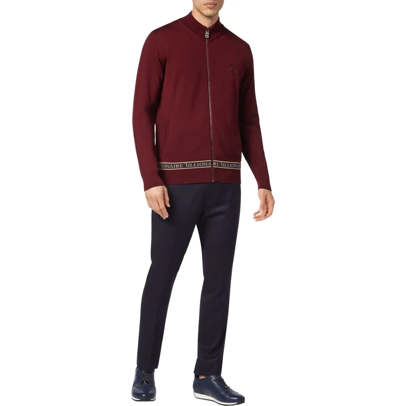 BILLIONAIRE Gestricktes Oberteil Strickjacke bordeaux(Image 3)