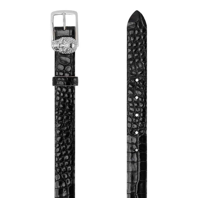 Philipp Plein Gürtel Gürtel Skull Crocco Print schwarz(Image 2)