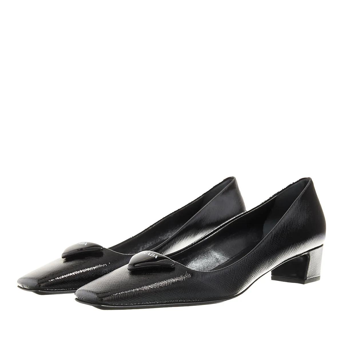 Prada Hohe Schuhe - Saffiano Leather Pumps - Gr. 37 (EU) - in Schwarz - für Damen