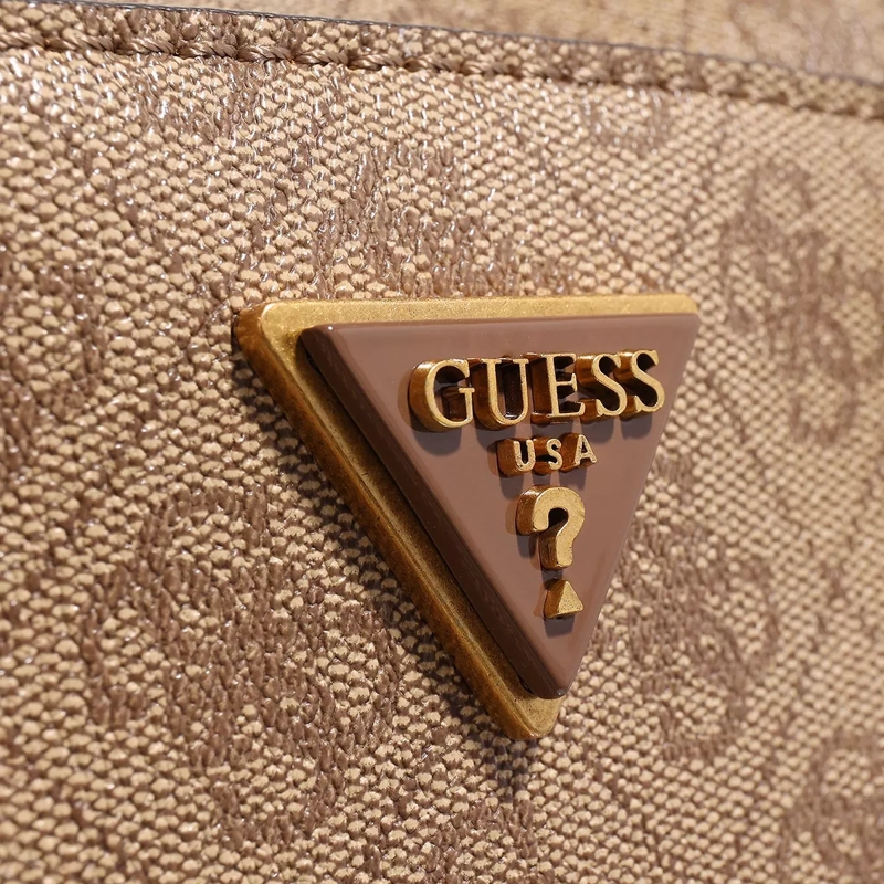 Guess Tote Alexie Girlfriend Satchel Latte Logo(Image 5)