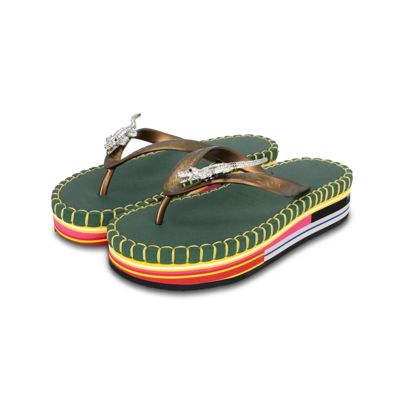 UZURII Flip Flops flip flop Crocodile Colorful Army dunkel-grün(Image 9)