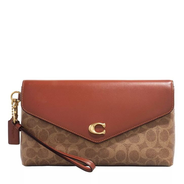 Tan hotsell wristlet clutch