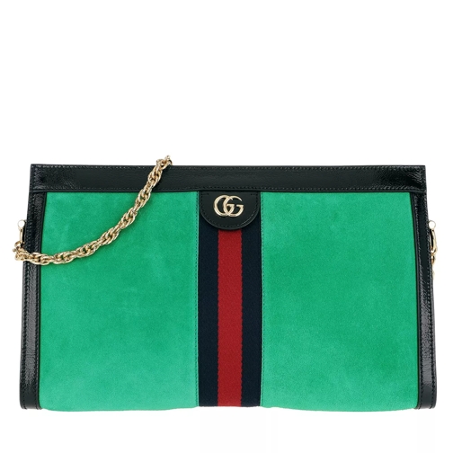 Gucci Dragoni Shoulder Bag Leather Green Cross body-väskor