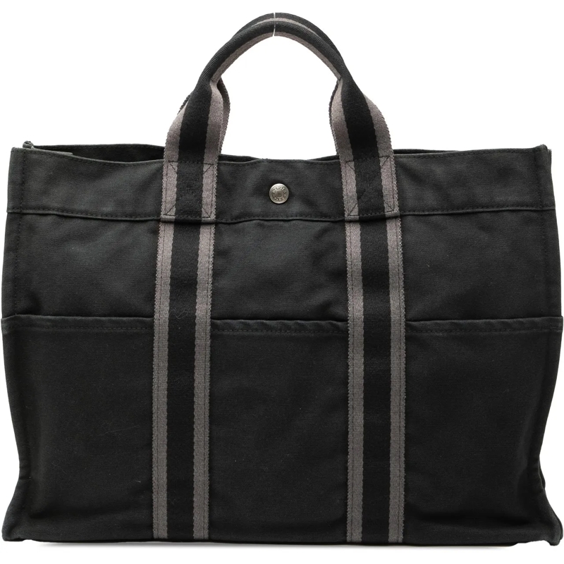 Hermès Shopper Canvas Fourre Tout MM grau