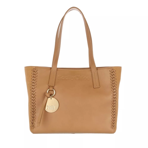 See By Chloé Small Tilder Shopper Leather Biscotti Beige Draagtas