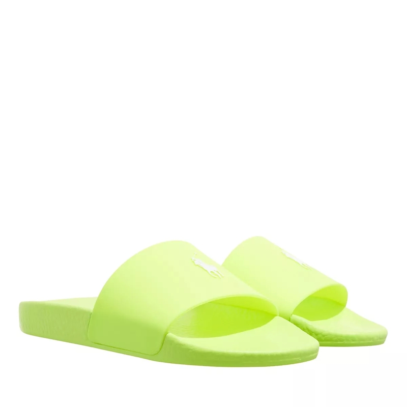 Polo Ralph Lauren Slides Polo Slide Sandals Slide Safety Yellow/White