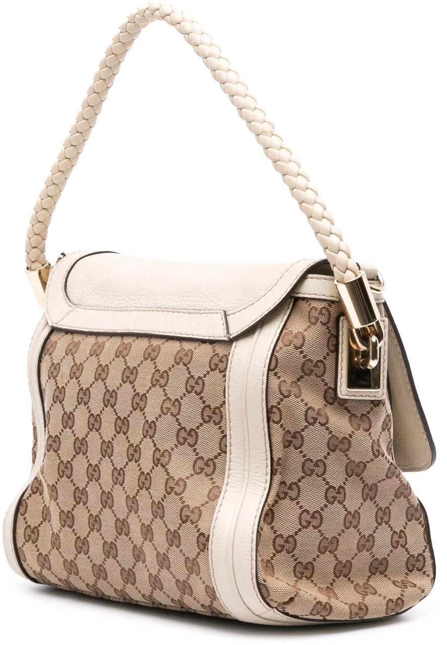 Thumbnail - Gucci Hobo Bags - GG Canvas Bella Flap Satchel - Gr. unisize - in Braun - für Damen