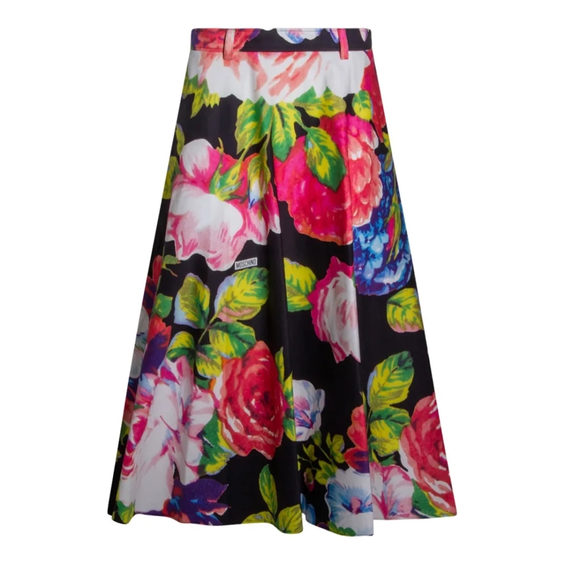 Moschino Midirok Classic Black Skirt With Clean Lines And Flatterin Black