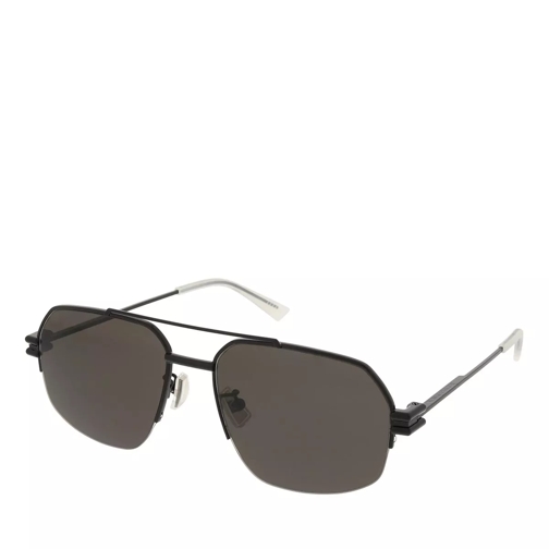 Bottega Veneta BV1127S-001 57 Sunglass Unisex Metaltal Black-Black-Grey Sunglasses