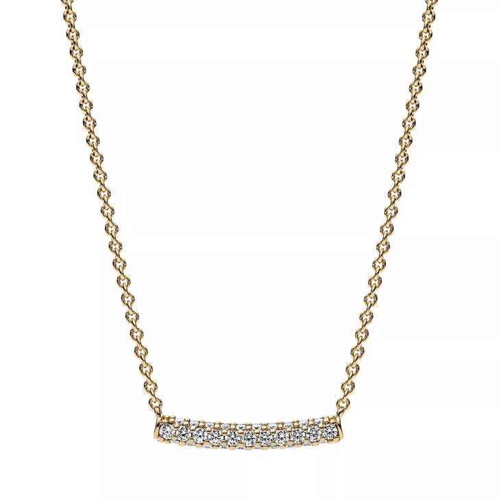 Pandora Pandora Timeless Pav Single row Bar Clear Short Necklace