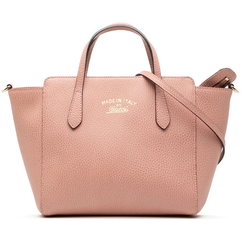 Gucci Schultertasche Mini Leather Swing Satchel rose