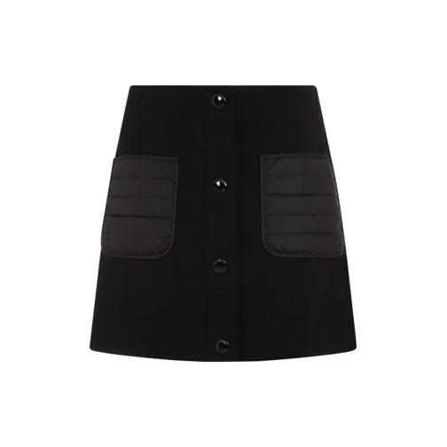 Moncler Black Viscose Skirt Black 