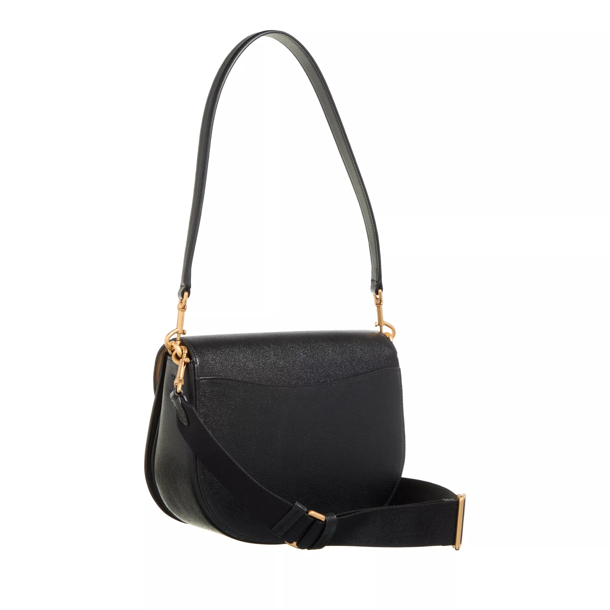 kate spade new york Crossbody bags Katy Textured Leather Convertible Saddle Bag in zwart