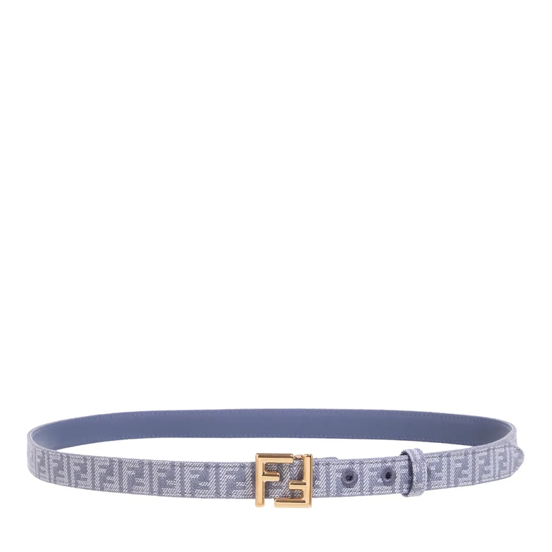Fendi Dünner Gürtel FF Belt Denim Blue(Image 5)