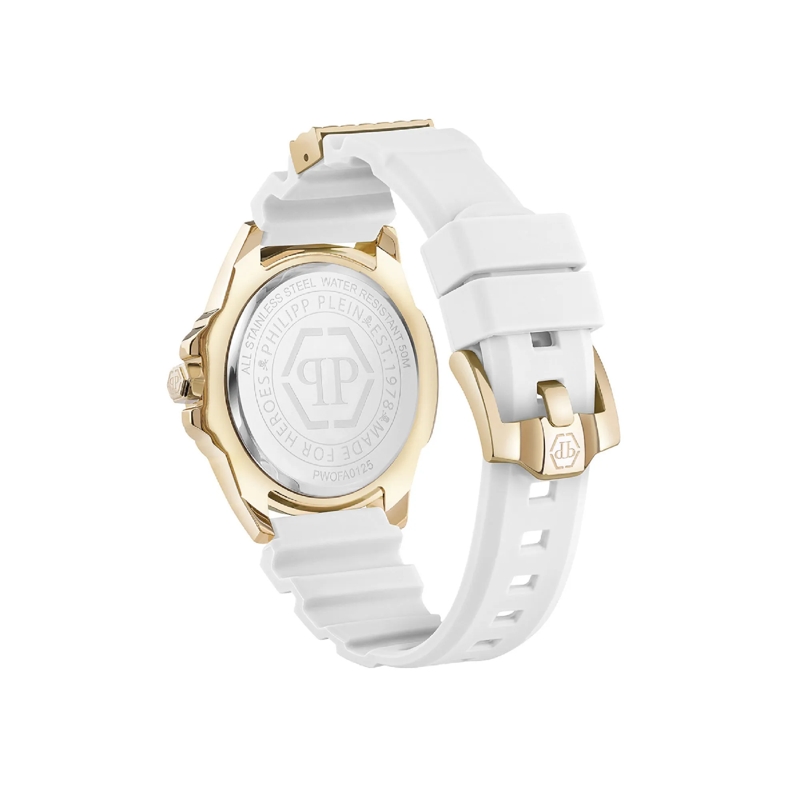 Philipp Plein Quarzuhr Quarz-Analoguhr Plein Majesty weiss(Image 2)