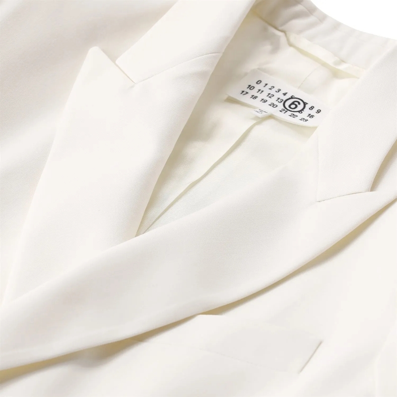 MM6 Maison Margiela Blazer Blazer aus Woll-Mix weiß(Image 3)