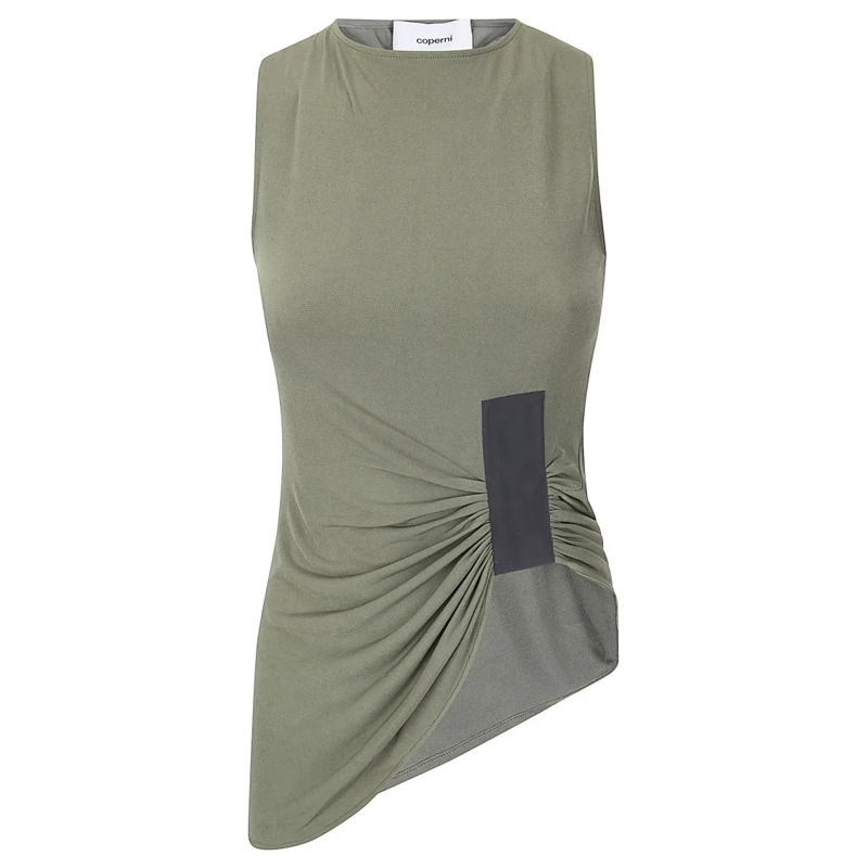 Coperni Blouse Taped Suspended Top Green