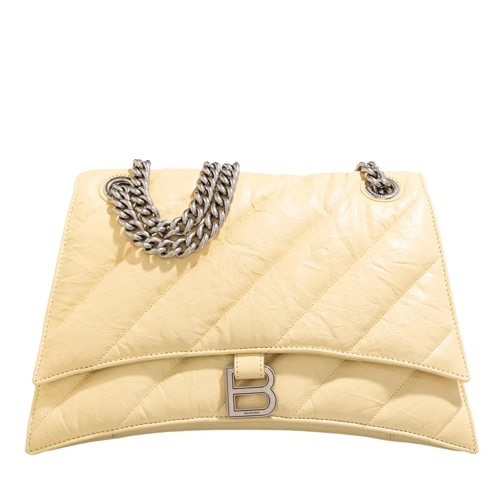 Balenciaga Medium Quilted Crush Chain Bag Butter Yellow Crossbody Bag