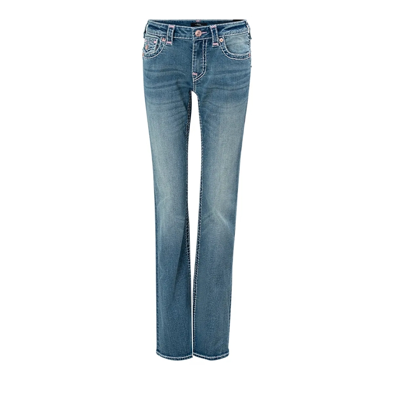 True Religion Bootcut-Jeans - Mid Rise- Bootcut-Jeans- Schmale Passform an H blau