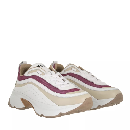 MSGM Scarpa Donna Lilac White Beige Low-Top Sneaker