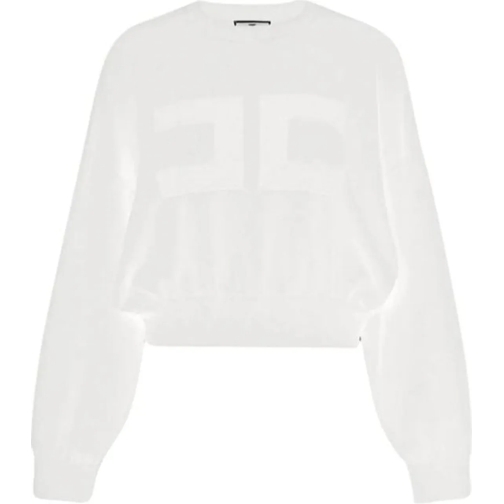 Elisabetta Franchi Sweatshirts Sweaters Ivory White weiß