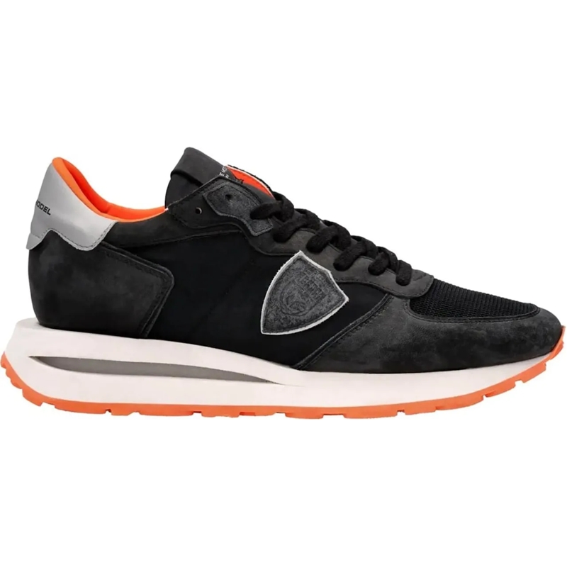 Philippe Model Low-Top-Sneaker Tropez Haute Neon Noir Orange schwarz