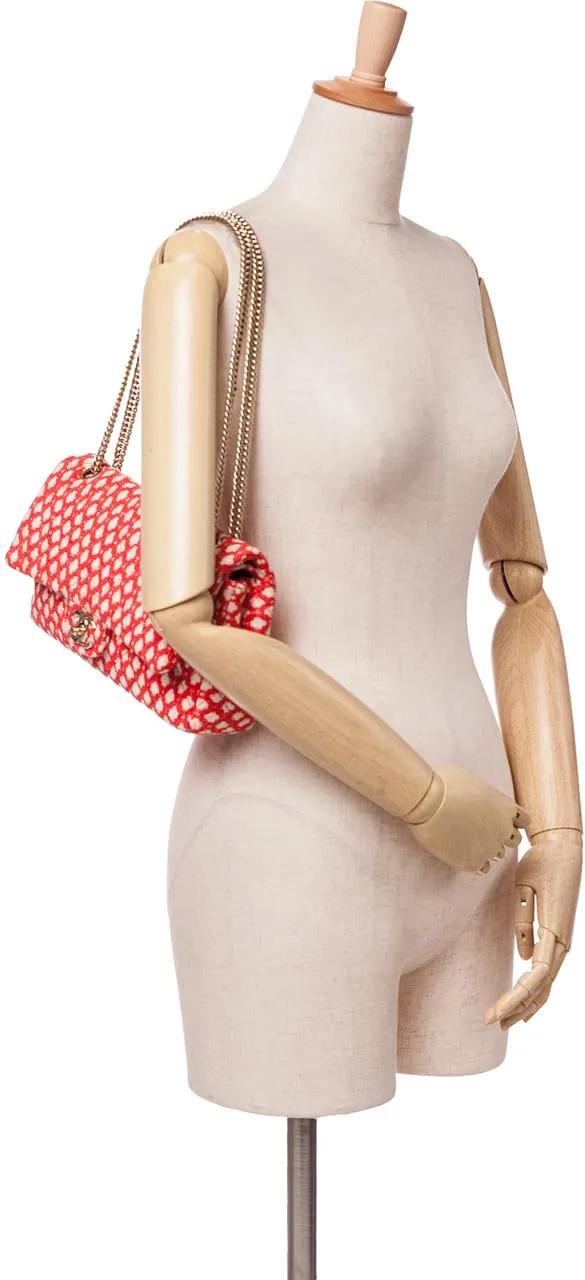 Thumbnail - Chanel Hobo Bags - 2008-2009 Medium Quilted Tweed Bijoux Chain Double - Gr. unisize - in Rot - für Damen