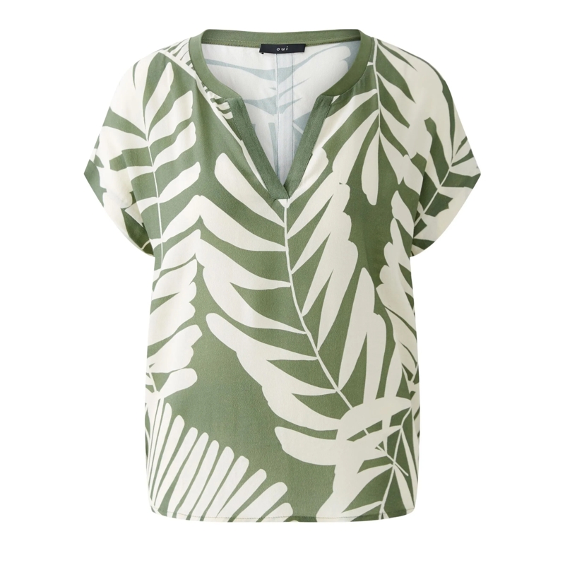 Oui Bluse Blusenshirt khaki