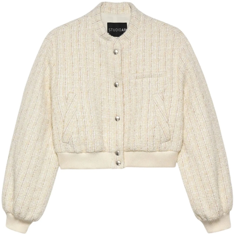 STUDIO AR Trenchcoat Studio Ar Zofya Tweed Jackets Ecru 18tl251041.01 weiß