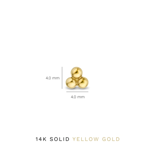 Isabel Bernard Earcuffs Rivoli Emilie 14 Karat Ear Studs With Spheres Gold (Image 11)