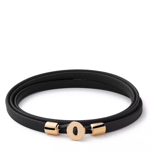 Miansai Nexus Wrap Bracelet Gold Vermeil Polished S Black Braccialetti
