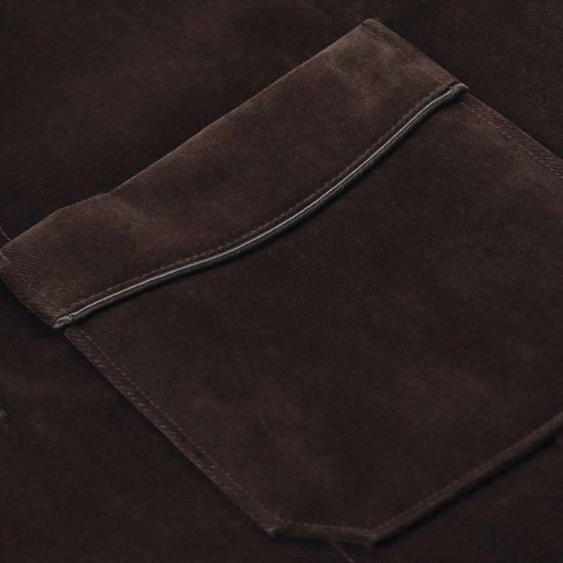 Tom Ford Blazer Beflockte Jacke aus Samt braun(Image 6)
