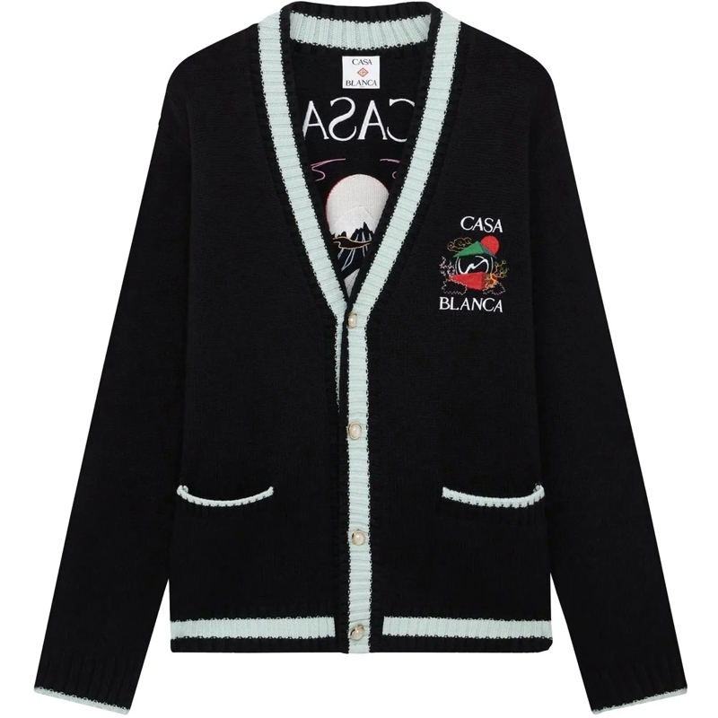 Casablanca  gilet black logo schwarz