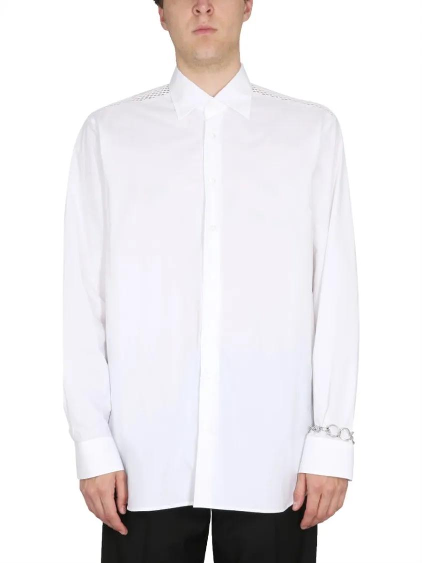 Thumbnail - Raf Simons - White Cotton Shirt With Classic Collar - Größe 48 - weiß