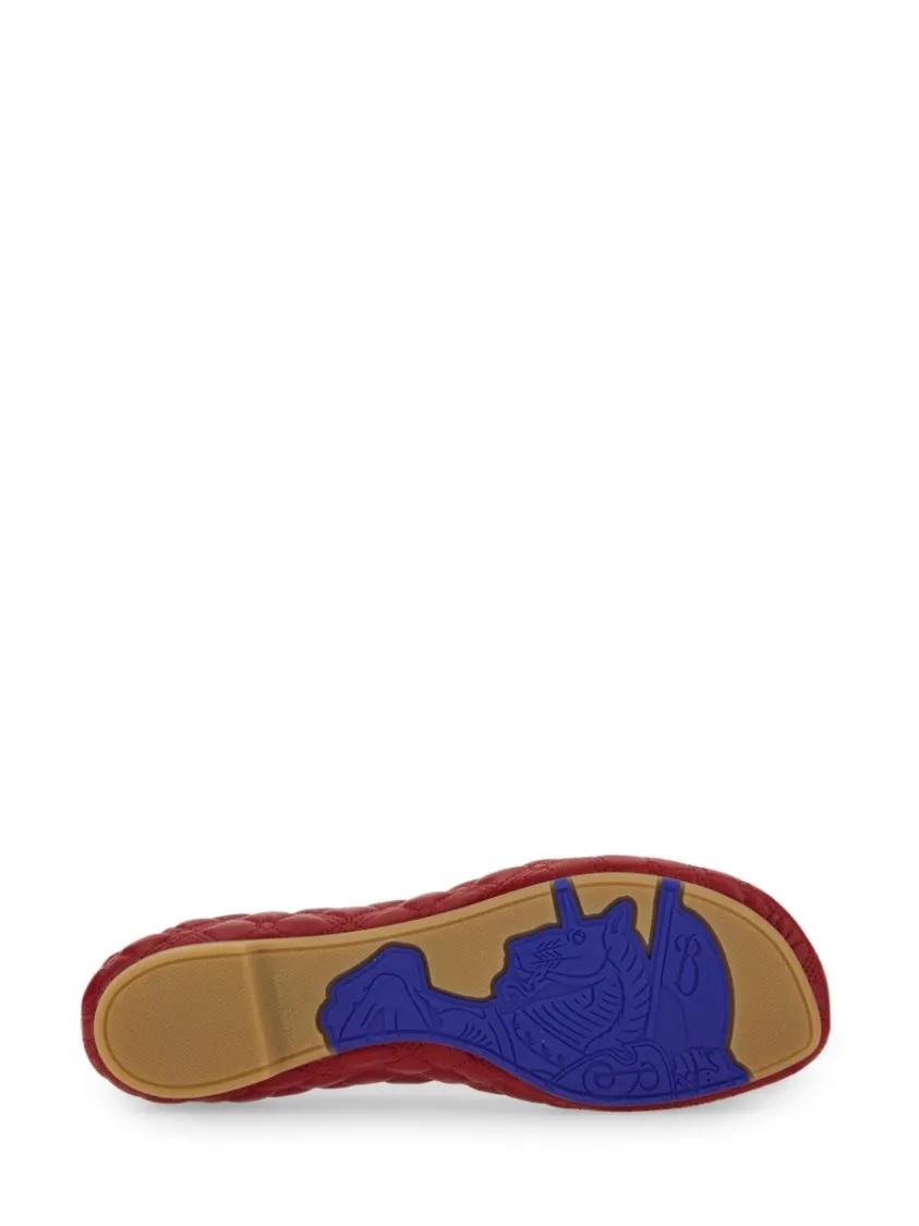Thumbnail - Quilted Lamb Leather Ballerina Flats - Gr. 38 (EU) - in Rot