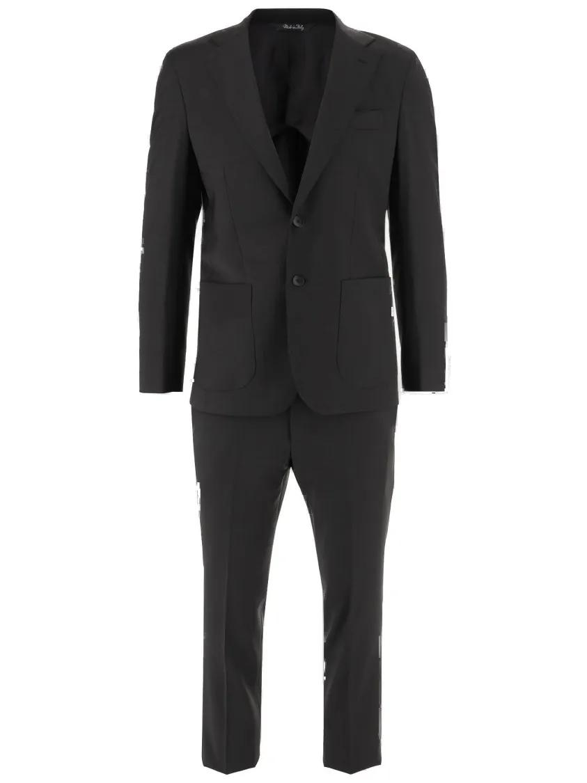 Thumbnail - Brian Dales - Stretch Wool Canvas Dress - Größe 48 - schwarz