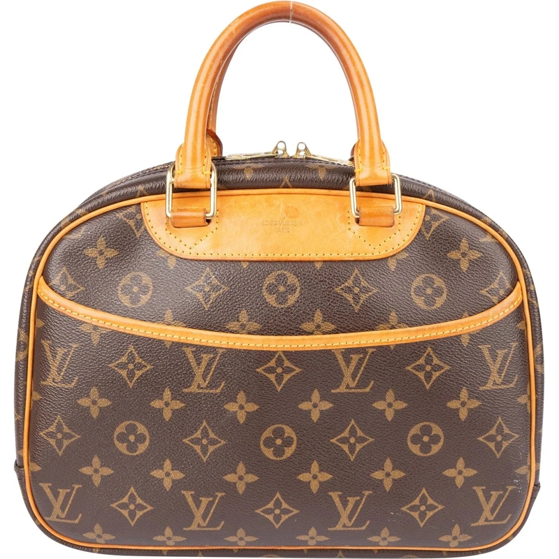 Louis Vuitton Schultertasche Louis Vuitton Canvas Monogram Trouville Handbag braun