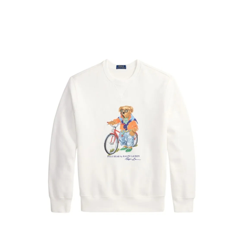 Polo Ralph Lauren  Ribbed Crewneck Sweatshirt White