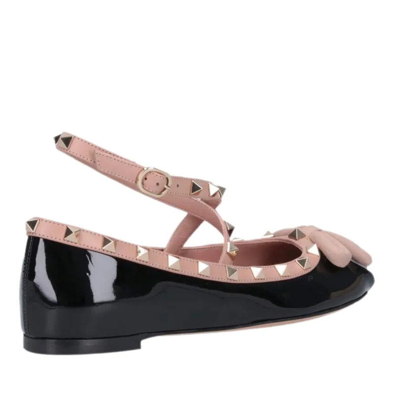 Valentino Garavani Ballerinas Ballerina Rockstud Nero Rose(Image 3)
