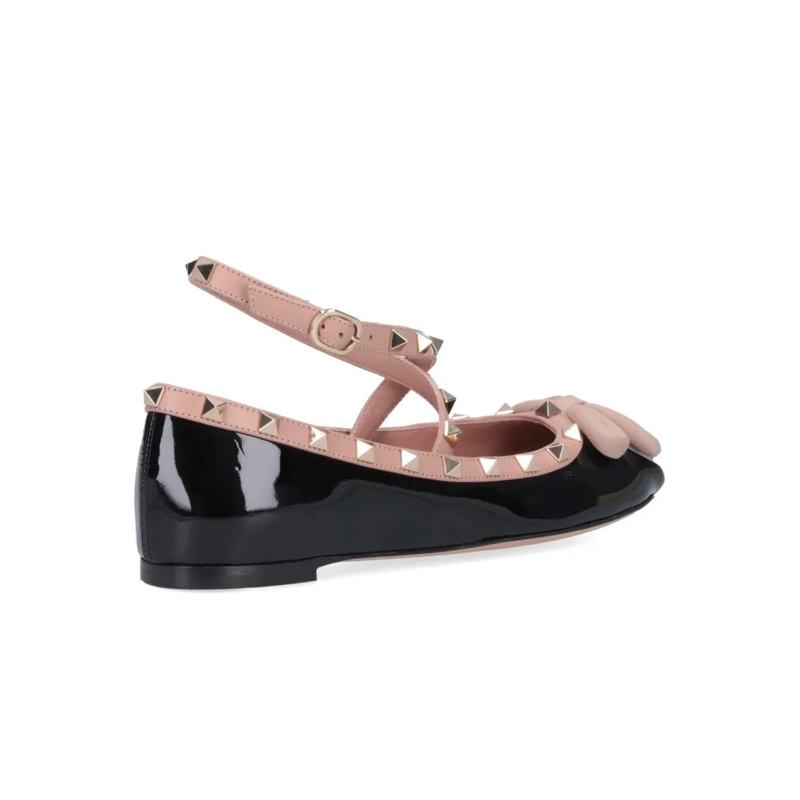 Valentino Garavani Ballerinas Ballerina Rockstud Nero Rose(Image 3)