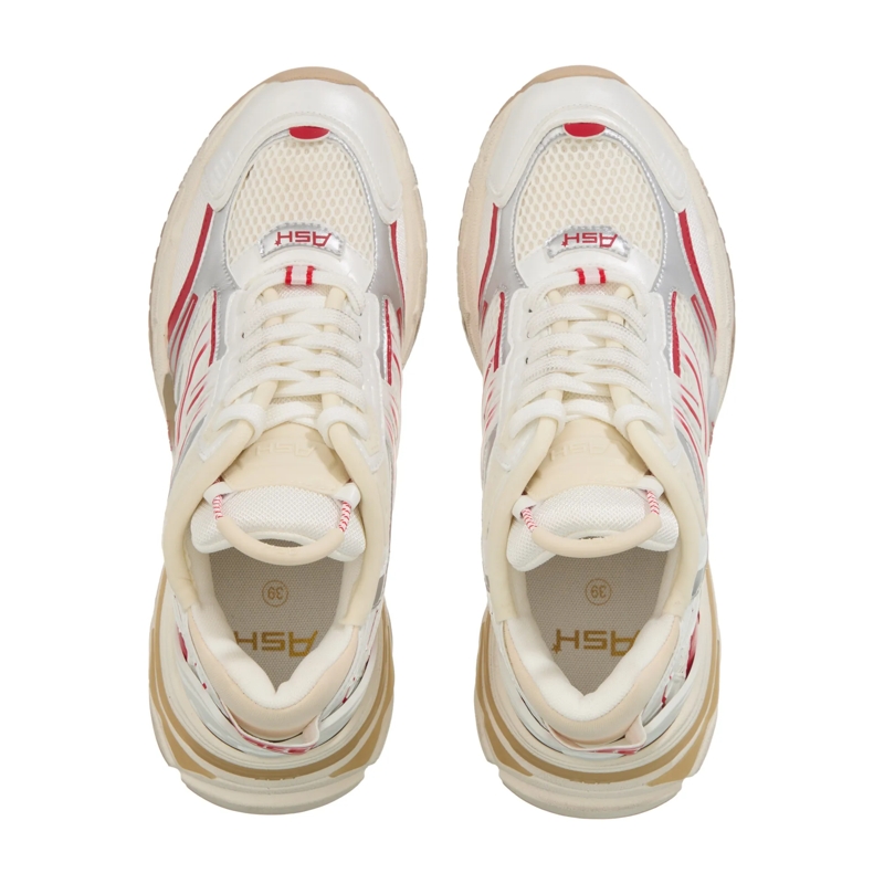 Ash Low-Top-Sneaker Race01 White/Silver/Aura(Image 6)