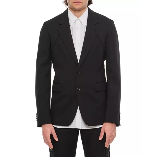 Alexander McQueen  Wool Gabardine Harness Jacket Black