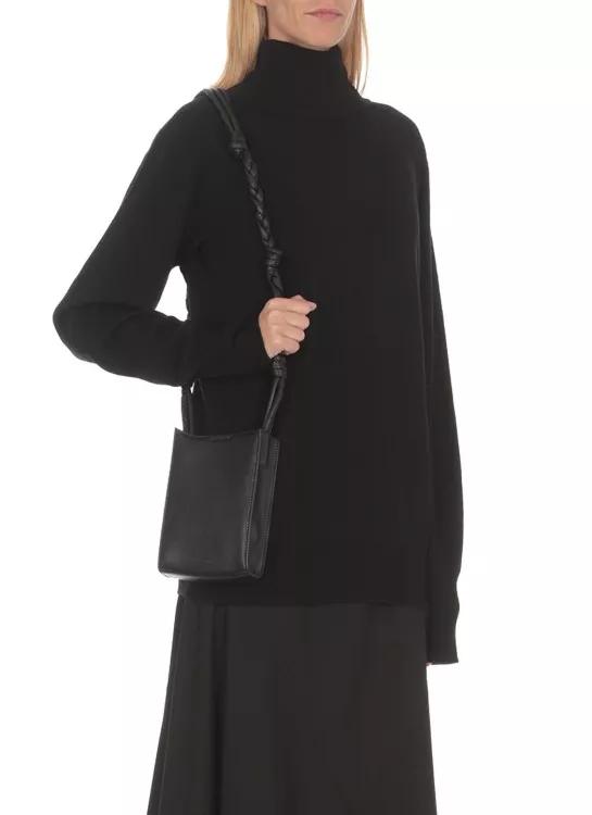 Jil Sander Shoppers Tangle Shoulder Bag in zwart