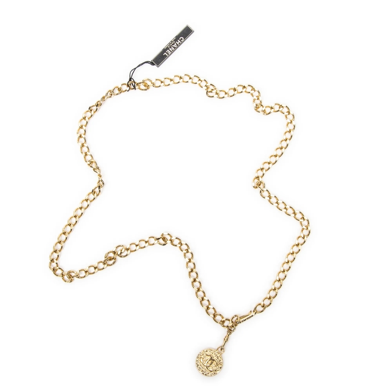Chanel Mittellange Halskette CC Medallion Chain Belt gold