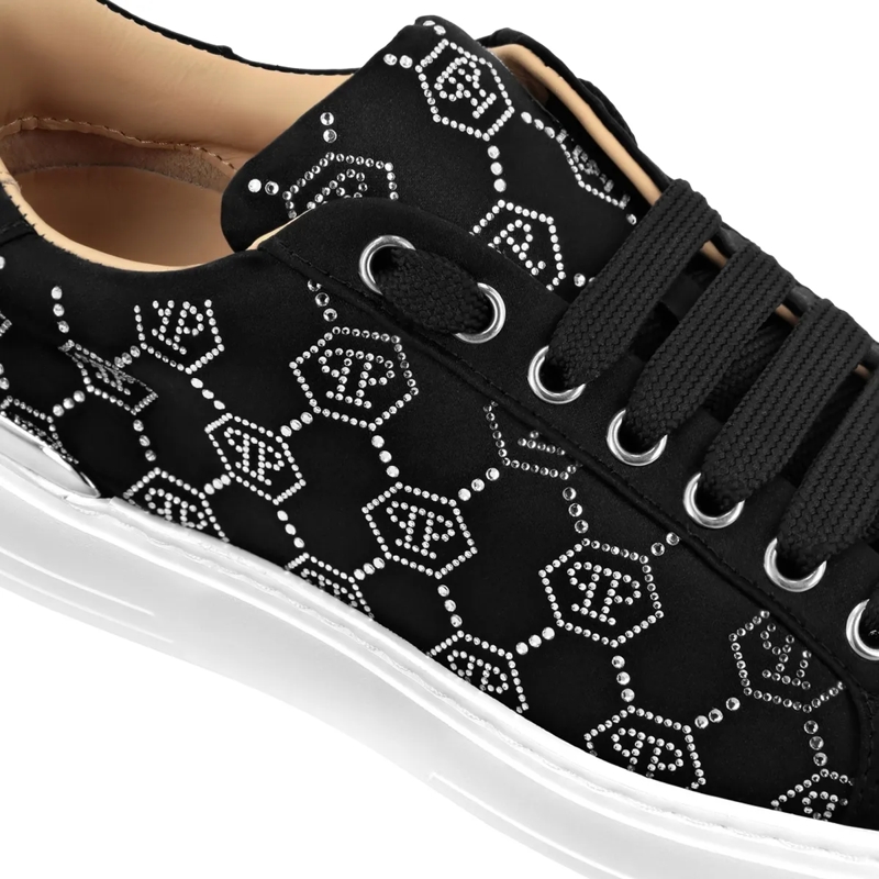 Philipp Plein Low-Top-Sneaker Sneaker Monogram Mit Schmucksteinen schwarz(Image 4)