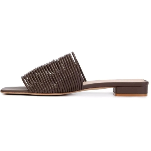 Peserico Pantoufle Ciabatte in Pelle Marrone schwarz (Image 2)
