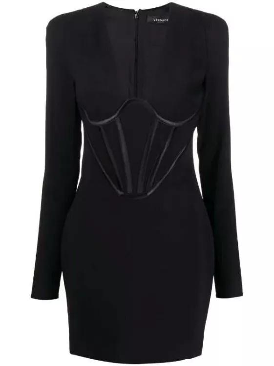 Versace - Corset-Style Minidress - Größe 42 - black