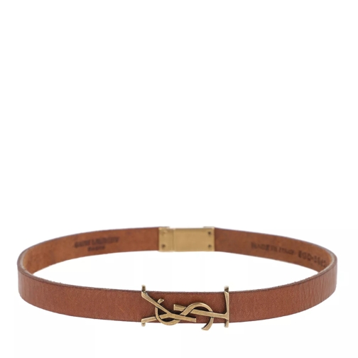 Saint Laurent YSL Bracelet Leather Brown Armband